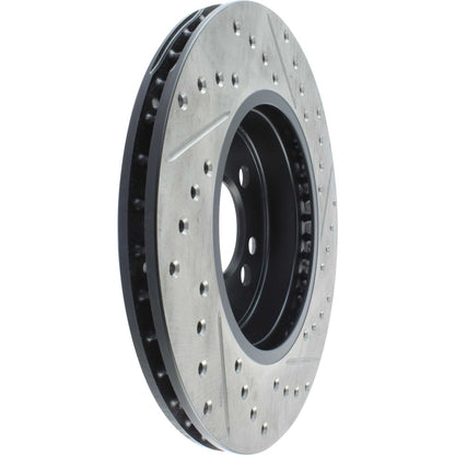 StopTech 07-16 Mini Cooper Sport Cryo Slotted & Drilled Front Right Rotor 127.34100CR