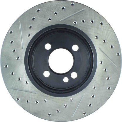 StopTech 07-16 Mini Cooper Sport Cryo Slotted & Drilled Front Left Rotor 127.34101CL