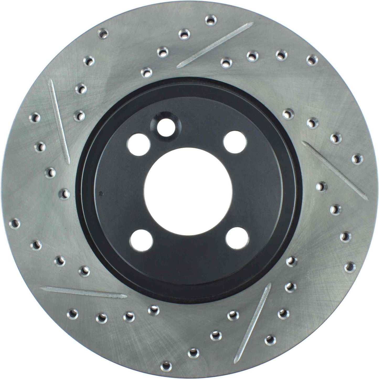 StopTech 07-16 Mini Cooper Sport Cryo Slotted & Drilled Front Right Rotor 127.34101CR