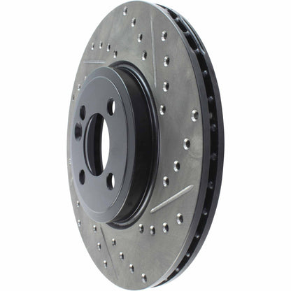 StopTech Sport Drilled/Slotted Brake Rotor; Front Left