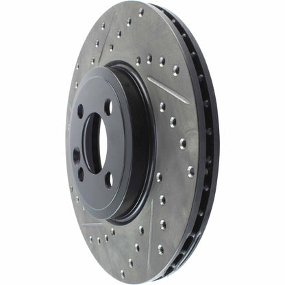 StopTech Sport Drilled/Slotted Brake Rotor; Front Right