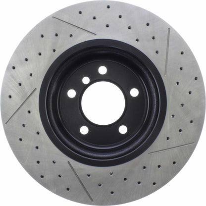 Centric Parts Disc Brake Rotor Premium OE Style Drilled and Slotted with Electro Coating for 2008-2013 BMW 135i 135is 127.34104