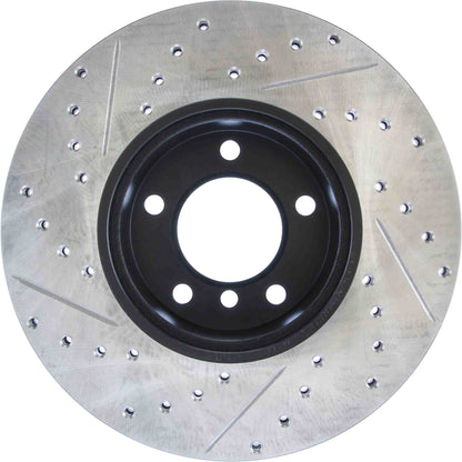 StopTech Sport Drilled/Slotted Brake Rotor; Front Left