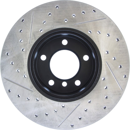 StopTech Sport Drilled/Slotted Brake Rotor; Front Left