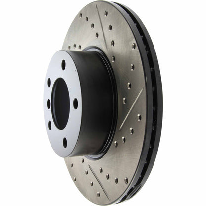 StopTech Sport Drilled/Slotted Brake Rotor; Front Left