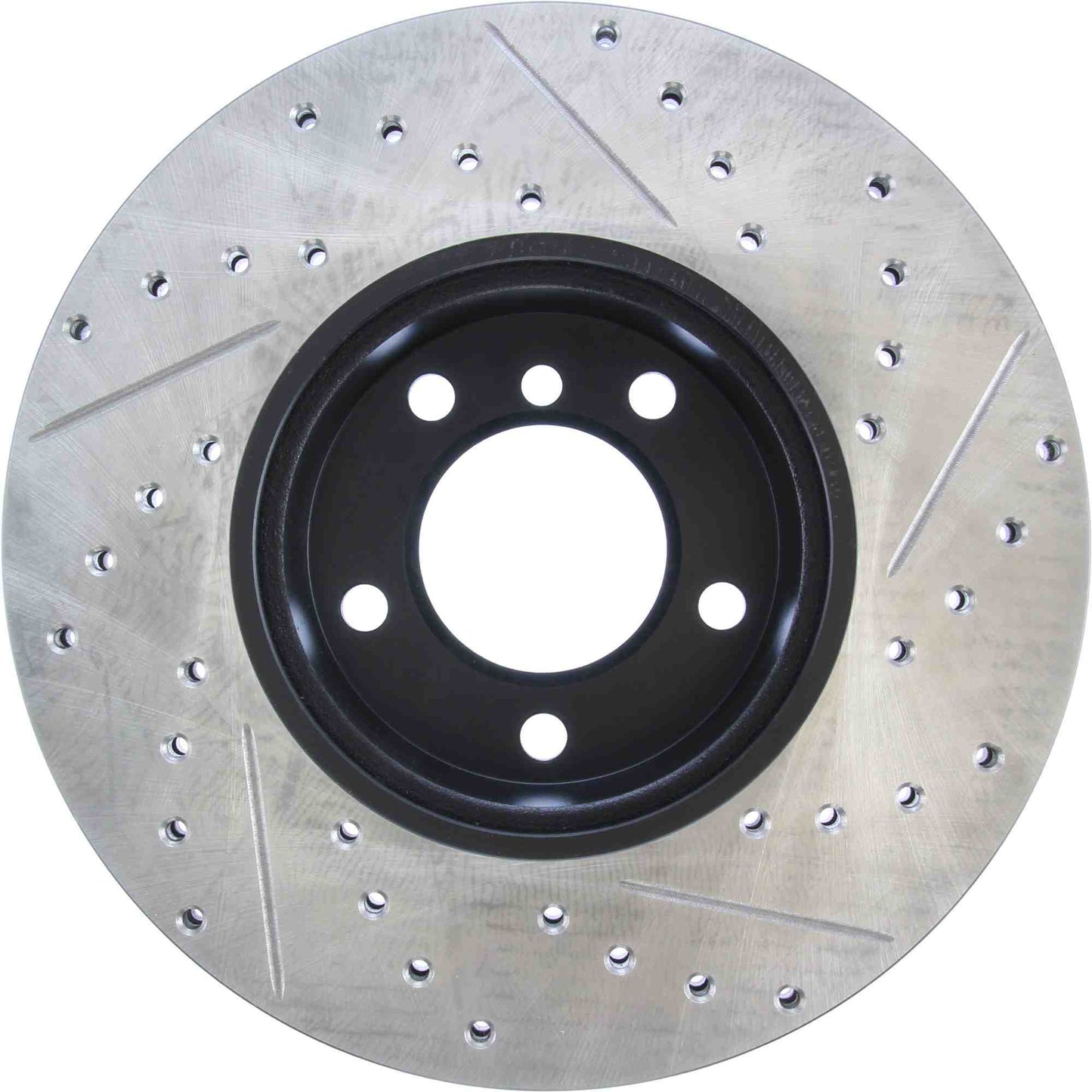 StopTech Sport Drilled/Slotted Brake Rotor; Front Right