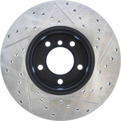 StopTech Sport Drilled/Slotted Brake Rotor; Front Right