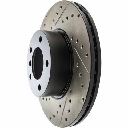 StopTech Sport Drilled/Slotted Brake Rotor; Front Right