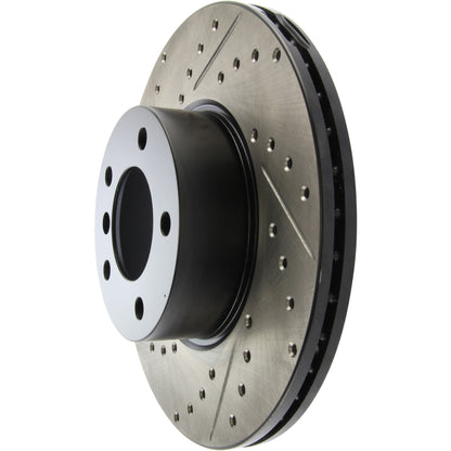 StopTech Sport Drilled/Slotted Brake Rotor; Front Right