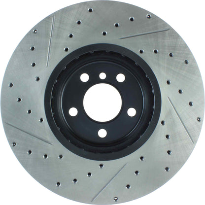 StopTech 11-12 BMW X5 / 09-12 BMW X6 Slotted & Drilled Left Front Rotor 127.34112L