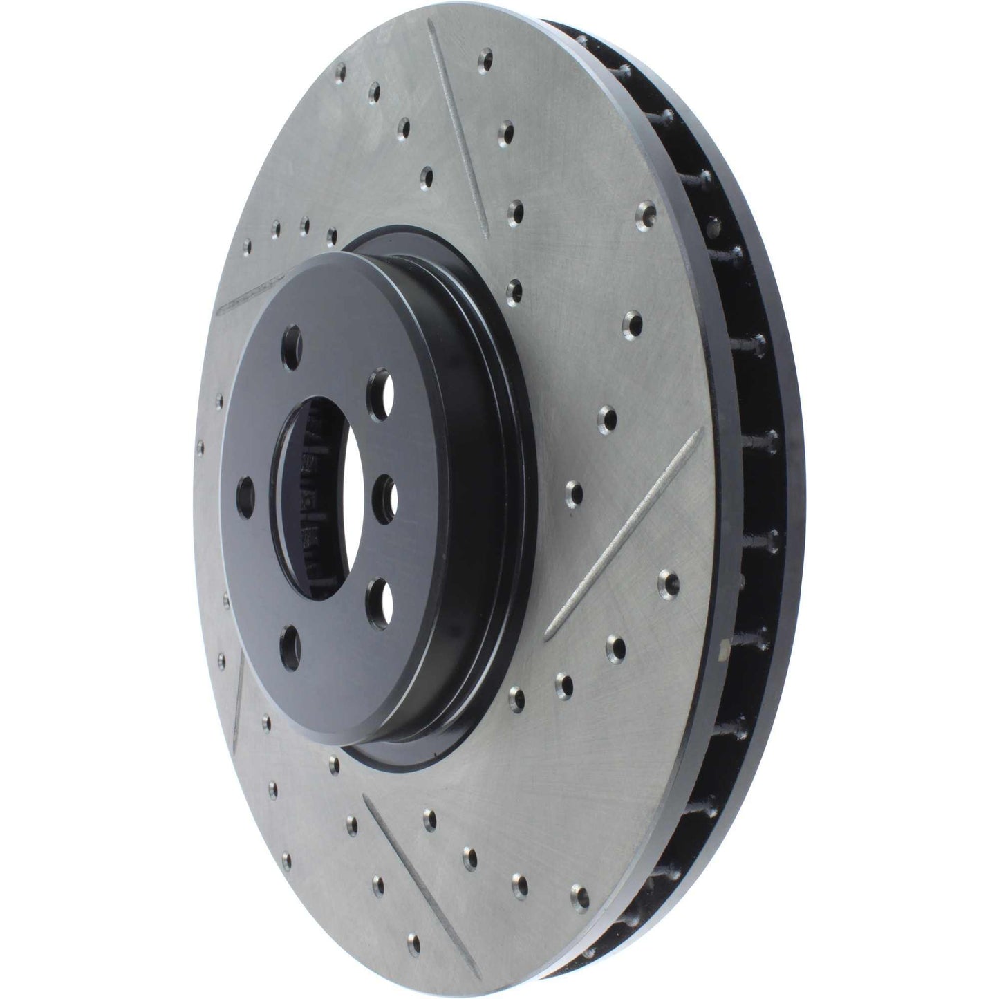 StopTech 11-12 BMW X5 / 09-12 BMW X6 Slotted & Drilled Left Front Rotor 127.34112L