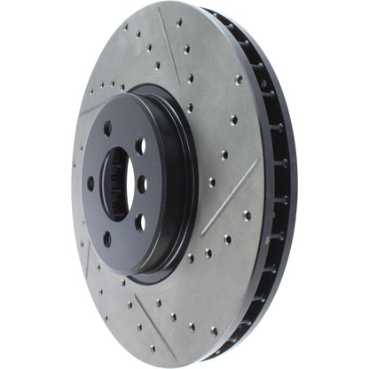 StopTech 11-12 BMW X5 / 09-12 BMW X6 Slotted & Drilled Left Front Rotor 127.34112L