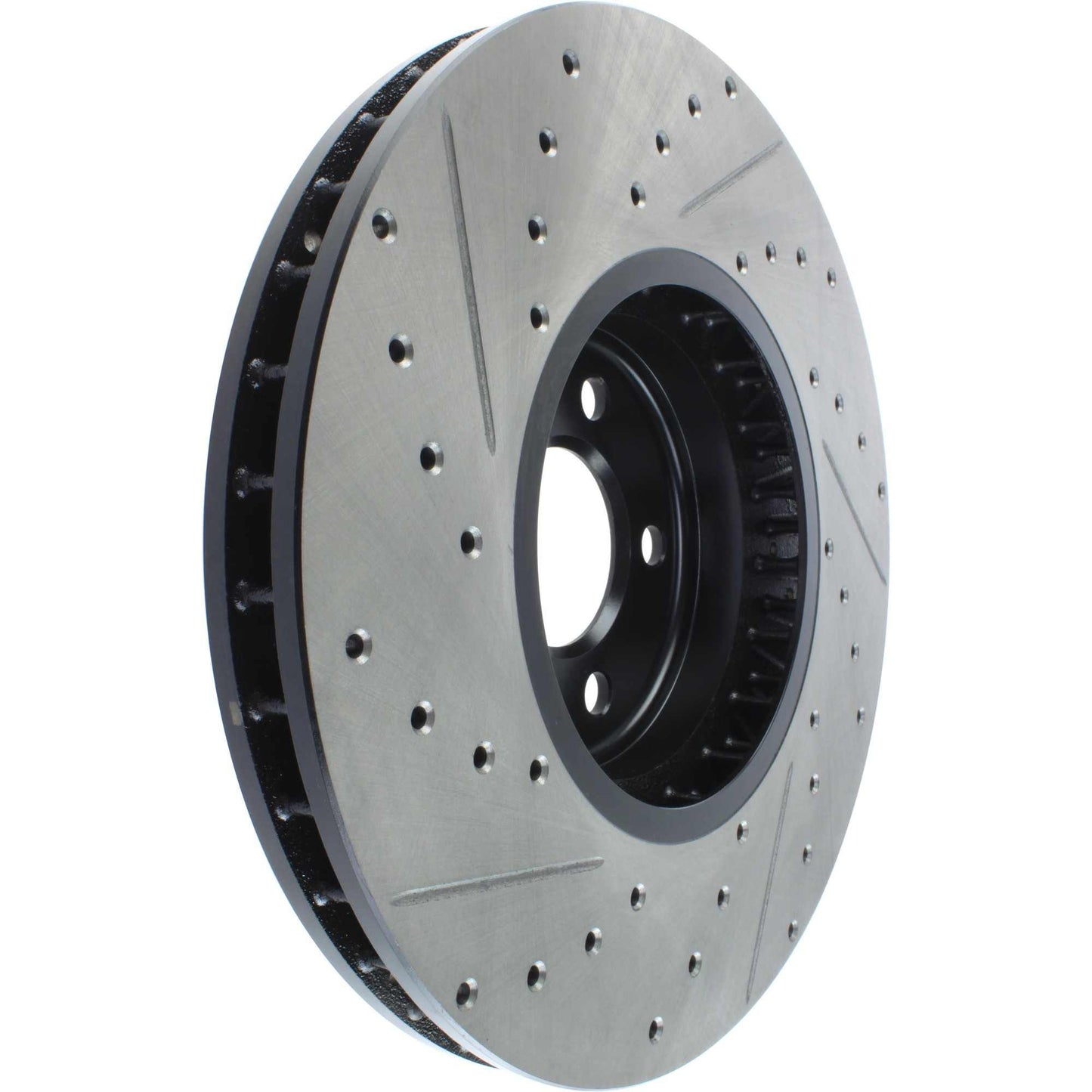 StopTech 11-12 BMW X5 / 09-12 BMW X6 Slotted & Drilled Left Front Rotor 127.34112L
