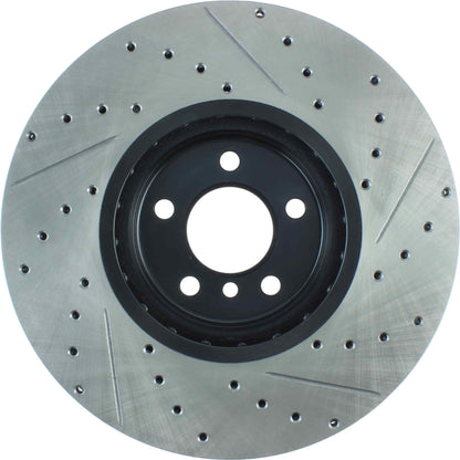 StopTech 11-12 BMW X5 / 09-12 BMW X6 Slotted & Drilled Right Front Rotor 127.34112R