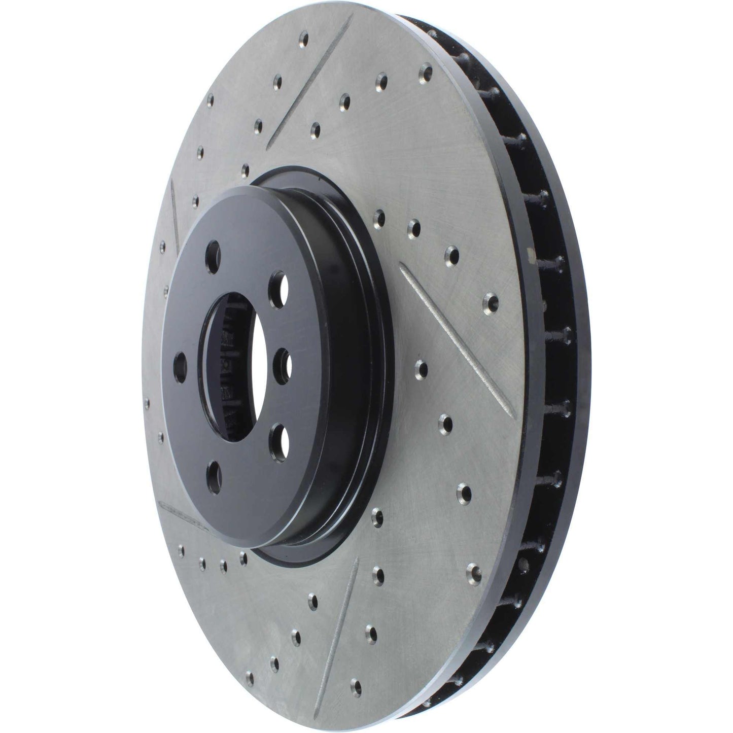 StopTech 11-12 BMW X5 / 09-12 BMW X6 Slotted & Drilled Right Front Rotor 127.34112R