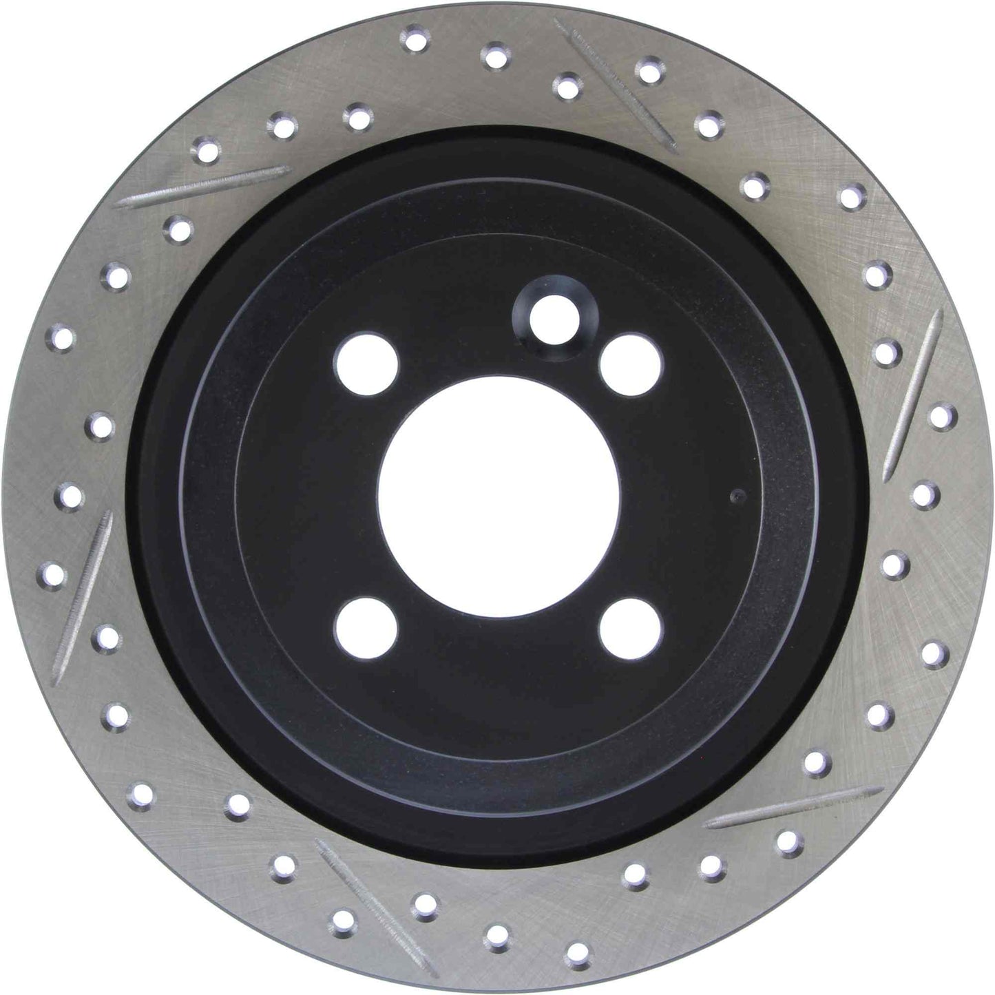 StopTech 09-12 Mini Cooper JCW Slotted & Drilled Left Rear Rotor 127.34113L