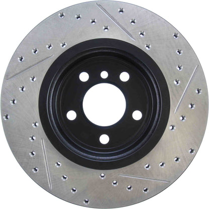 StopTech Sport Drilled/Slotted Brake Rotor; Front Right