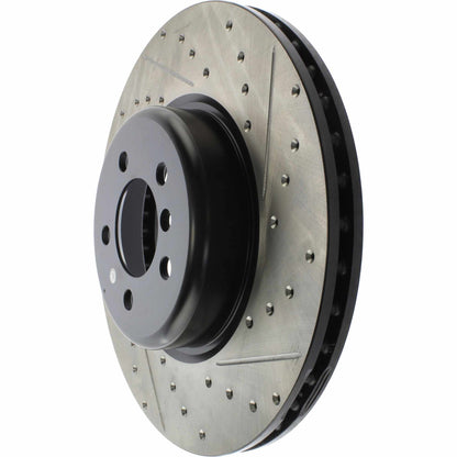 StopTech Sport Drilled/Slotted Brake Rotor; Front Left