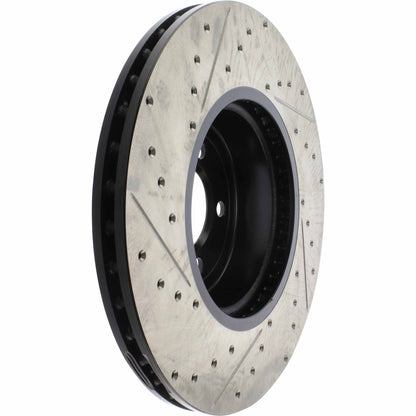 StopTech Sport Drilled/Slotted Brake Rotor; Front Left