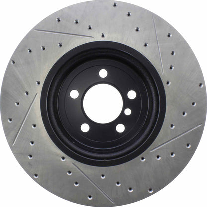 StopTech Sport Drilled/Slotted Brake Rotor; Front Right