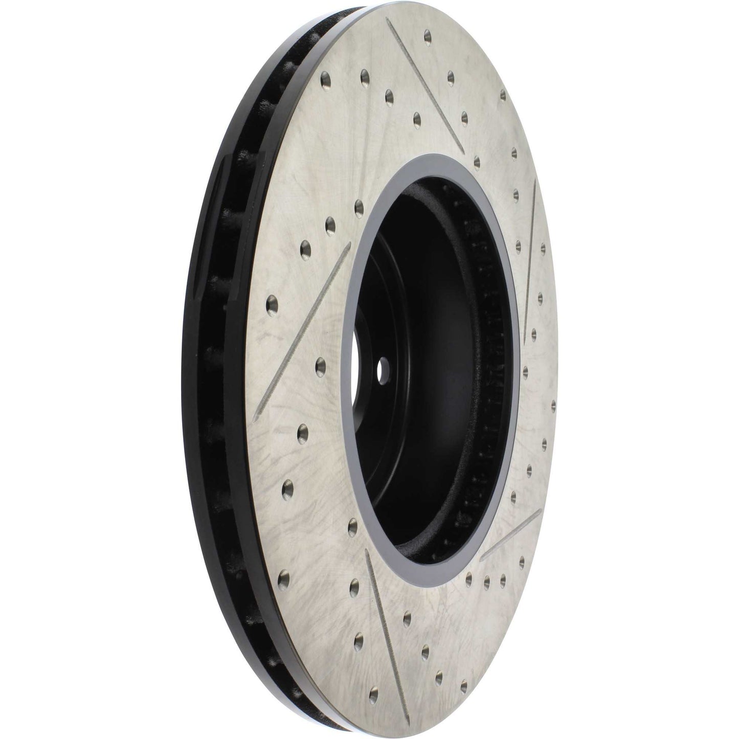 StopTech Sport Drilled/Slotted Brake Rotor; Front Right