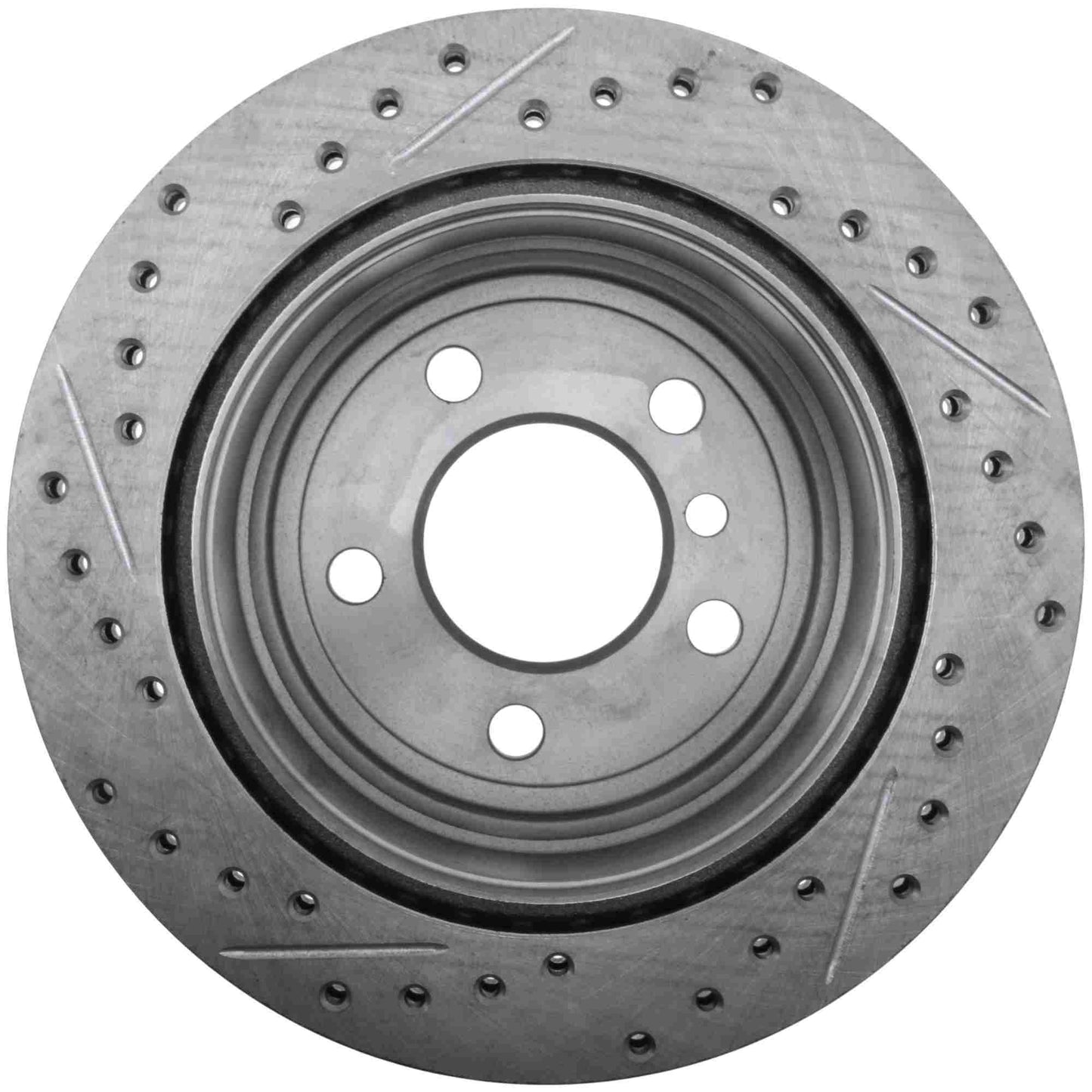StopTech 2013+ BMW F30 3-Series Left Slotted & Drilled Sport Brake Rotor - Rear 127.34150L