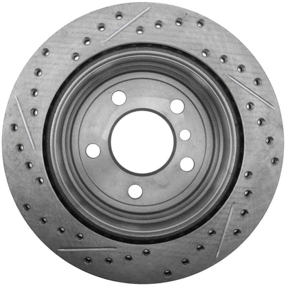 StopTech 2013+ BMW F30 3-Series Left Slotted & Drilled Sport Brake Rotor - Rear 127.34150L