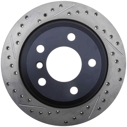 StopTech 2013+ BMW F30 3-Series Right Slotted & Drilled Sport Brake Rotor - Rear 127.34150R