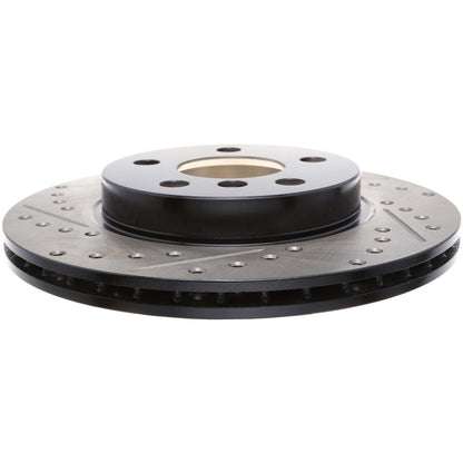 Stoptech 14-21 BMW i3 Slotted & Drilled Sport Brake Rotor - Front Right 127.34156R