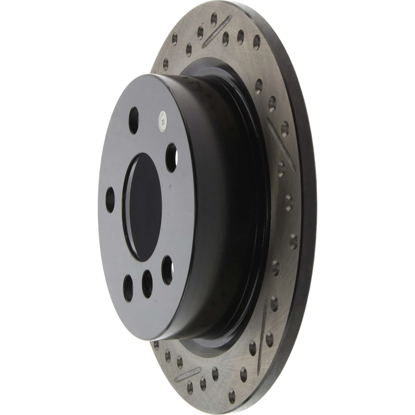 StopTech 14-15 Mini Cooper Base Slotted & Drilled Rear Right Rotor 127.34159R