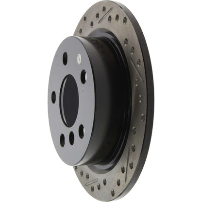 StopTech 14-15 Mini Cooper Base Slotted & Drilled Rear Right Rotor 127.34159R