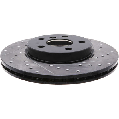 StopTech 15-16 Mini Cooper S Slotted & Drilled Front Left Rotor 127.34166L