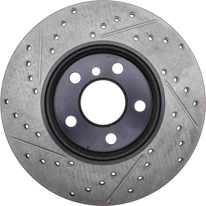StopTech 15-16 Mini Cooper S Slotted & Drilled Front Left Rotor 127.34166L