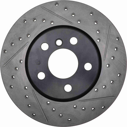 StopTech 15-16 Mini Cooper S Slotted & Drilled Front Left Rotor 127.34166L