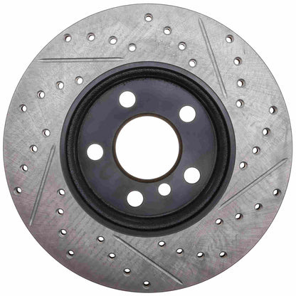 StopTech 15-16 Mini Cooper S Slotted & Drilled Front Right Rotor 127.34166R