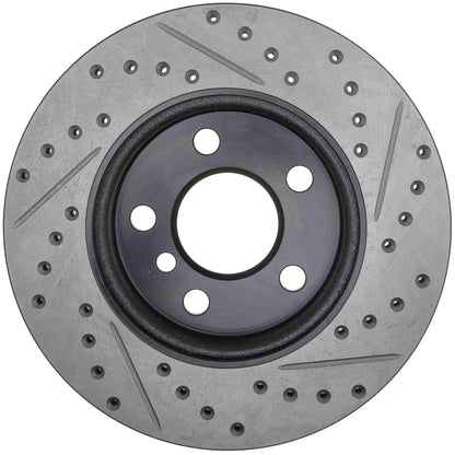 StopTech 14-17 Mini Cooper Slotted & Drilled Front Right Rotor 127.34168R