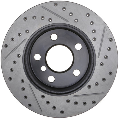 StopTech 14-17 Mini Cooper Slotted & Drilled Front Right Rotor 127.34168R