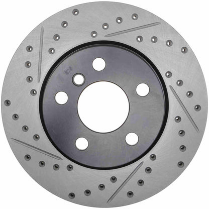 StopTech 14-17 Mini Cooper Slotted & Drilled Front Right Rotor 127.34168R