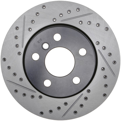 StopTech 14-17 Mini Cooper Slotted & Drilled Front Right Rotor 127.34168R