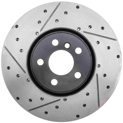 StopTech 2017 JCW Mini Cooper Sport Slotted & Drilled Front Right Rotor 127.34186R