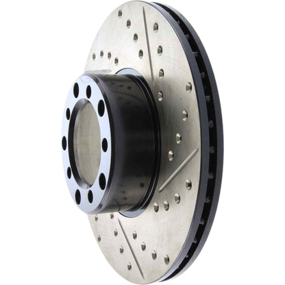 StopTech Sport Drilled/Slotted Brake Rotor; Front Left