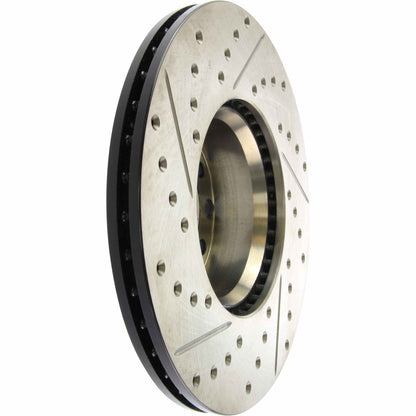 StopTech Sport Drilled/Slotted Brake Rotor; Front Left