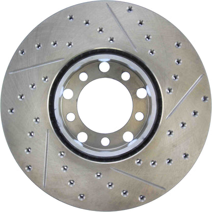 StopTech Sport Drilled/Slotted Brake Rotor; Front Right