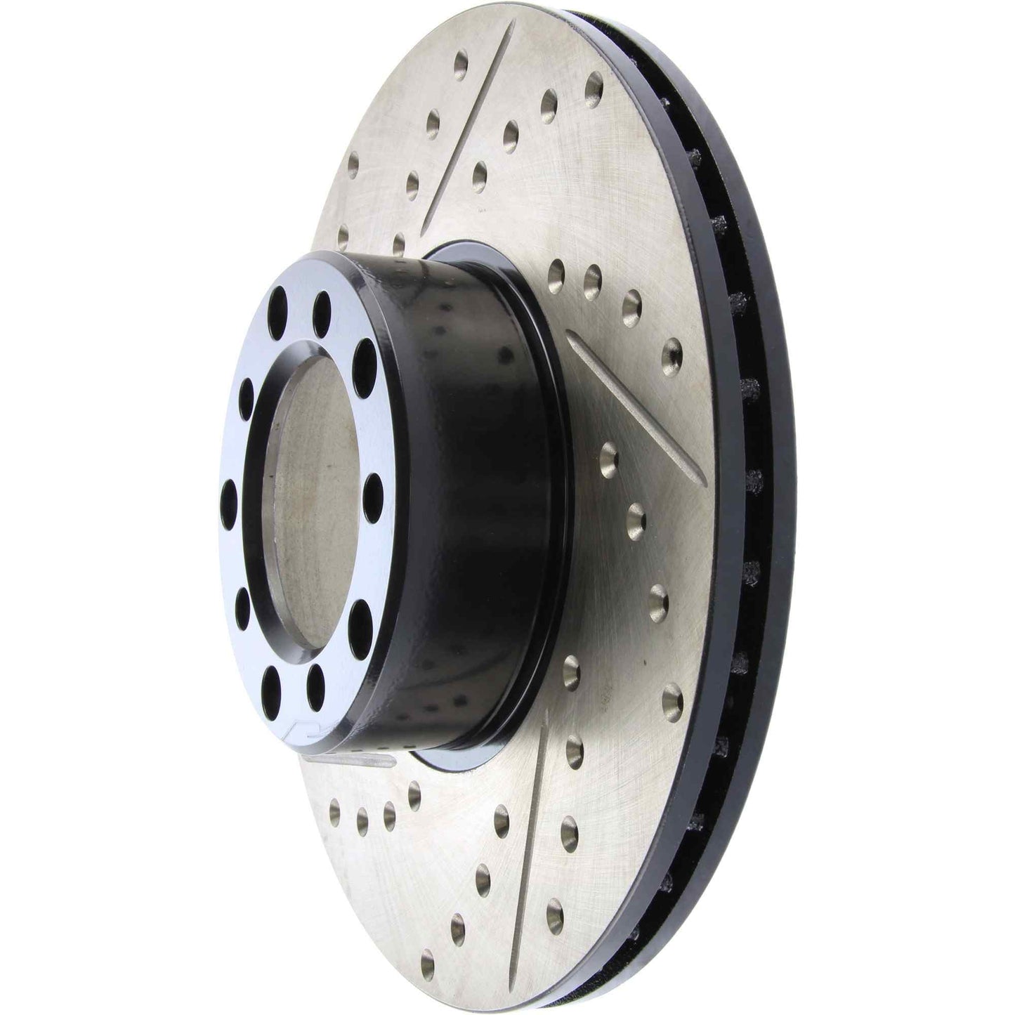 StopTech Sport Drilled/Slotted Brake Rotor; Front Right