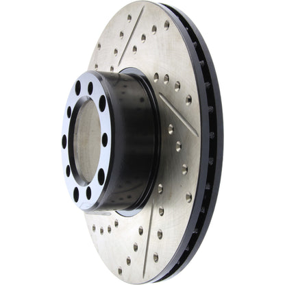 StopTech Sport Drilled/Slotted Brake Rotor; Front Right