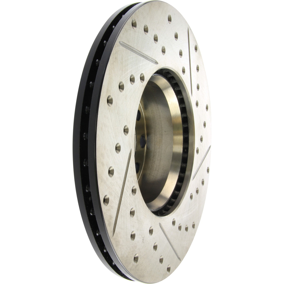 StopTech Sport Drilled/Slotted Brake Rotor; Front Right