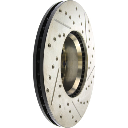 StopTech Sport Drilled/Slotted Brake Rotor; Front Right