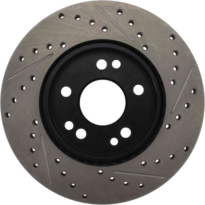 StopTech Sport Drilled/Slotted Brake Rotor; Front Right