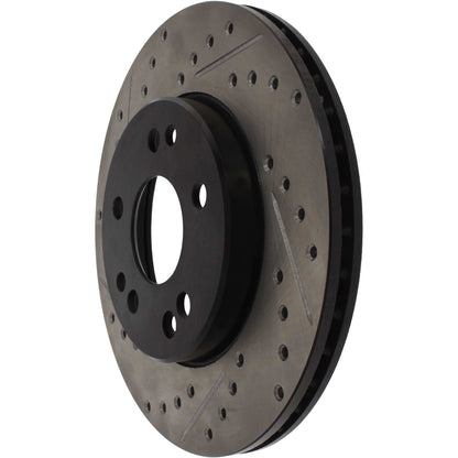 StopTech Sport Drilled/Slotted Brake Rotor; Front Right
