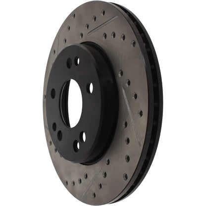 StopTech Sport Drilled/Slotted Brake Rotor; Front Right